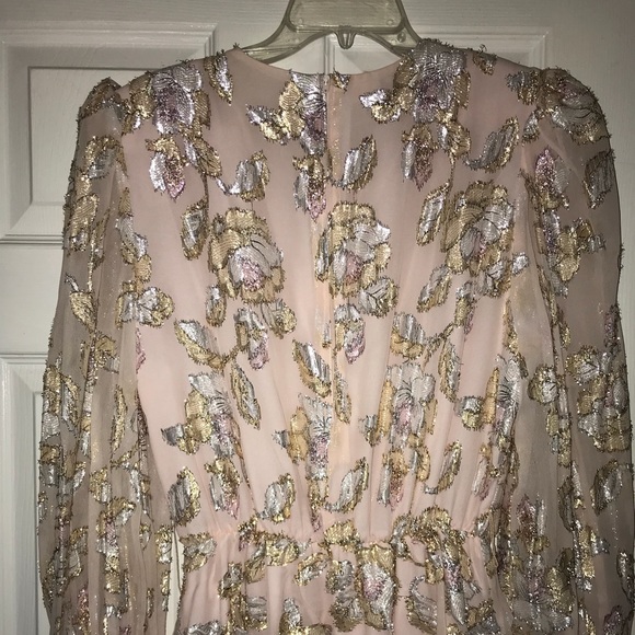 Vintage dress with metallic thread details - Picture 7 of 8